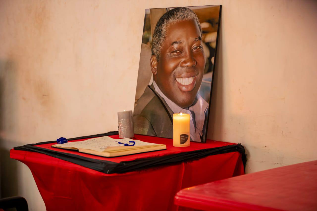 Memorial altar and portrait of the late William Dowridge Adu-Asare Snr